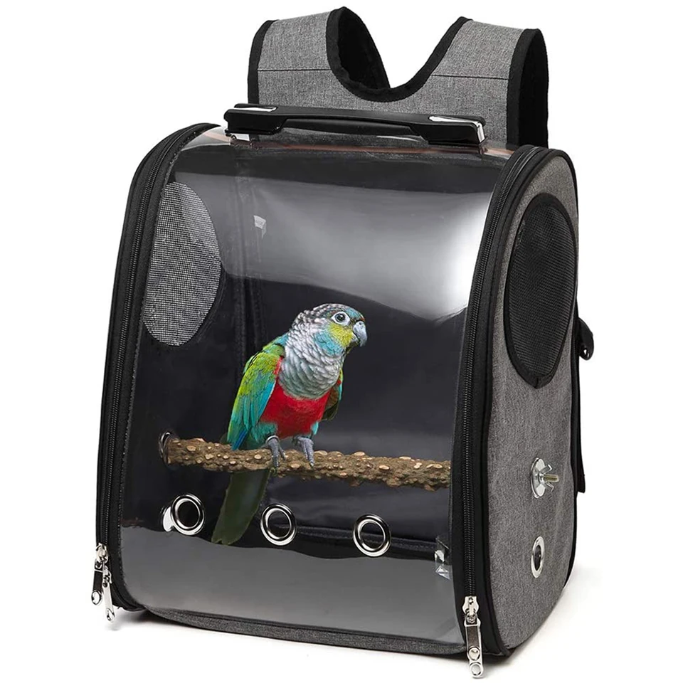 

Bird Parrot Backpack Carrier Travel Bag for Parakeets Cockatiels Conures Finches Lovebirds Small Medium Birds Cage bird travel