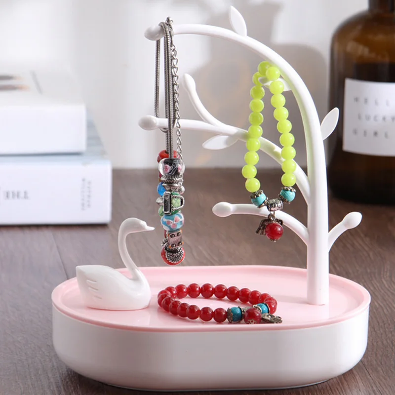 Hot Sale Swan Tree Stand  Show Rack Jewellery Necklace Ring Earring Necklace Organizer Jewelry Earings Holder Wholesale Price