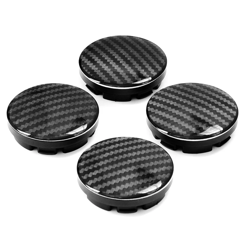 4pcs 56mm Glossy 3D Carbon Fiber Pattern Wheel Center Cap Hub Cover for GOLF Skoda Yeti Rapid Octavia Fabia Citigo 5JA601 151A