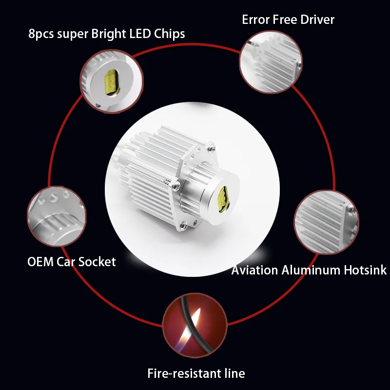 8 LED Chip 63117161444 160W/pair 2 years warranty Angel Eyes Bulbs LED Marker Light for BMW 3 series E90 E91 Pre LCI 05-08