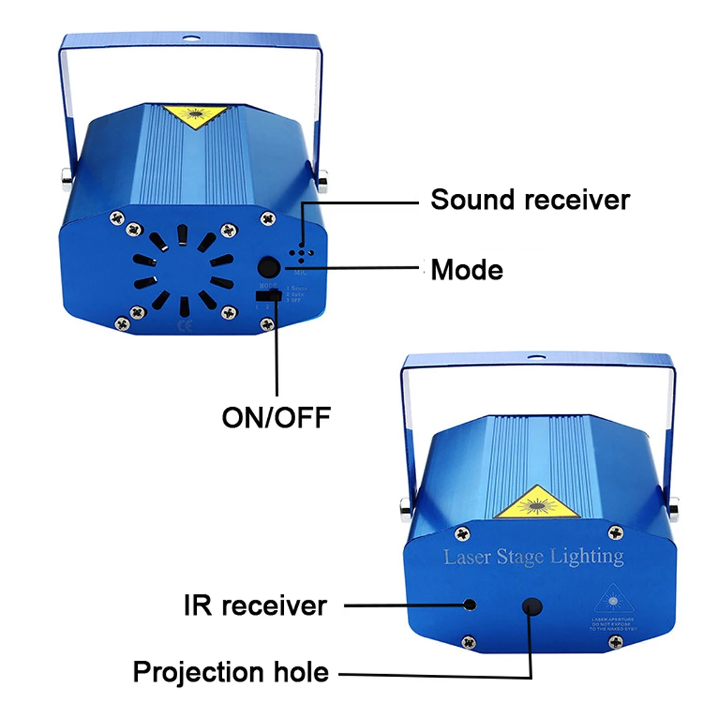 LED Laser Lights Remote Control Projector Light Sound Activated Stage Light for DJ Disco Party Show Xmas Party Club Decoration