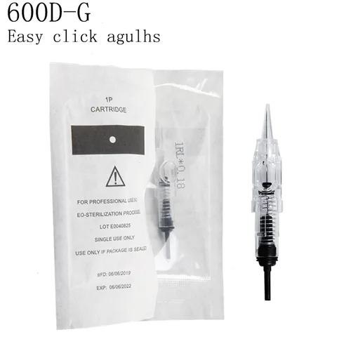 Agujas de tatuaje esterilizadas desechables, 600D-G, 1RL, 100 unidades, 100 unidades