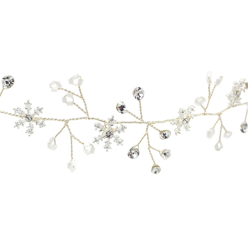 O359 Sneeuw Bloemen Parel Haarbanden Crystal Wedding Haarstukje Rhinestone Bridal Haarband Hoofdband