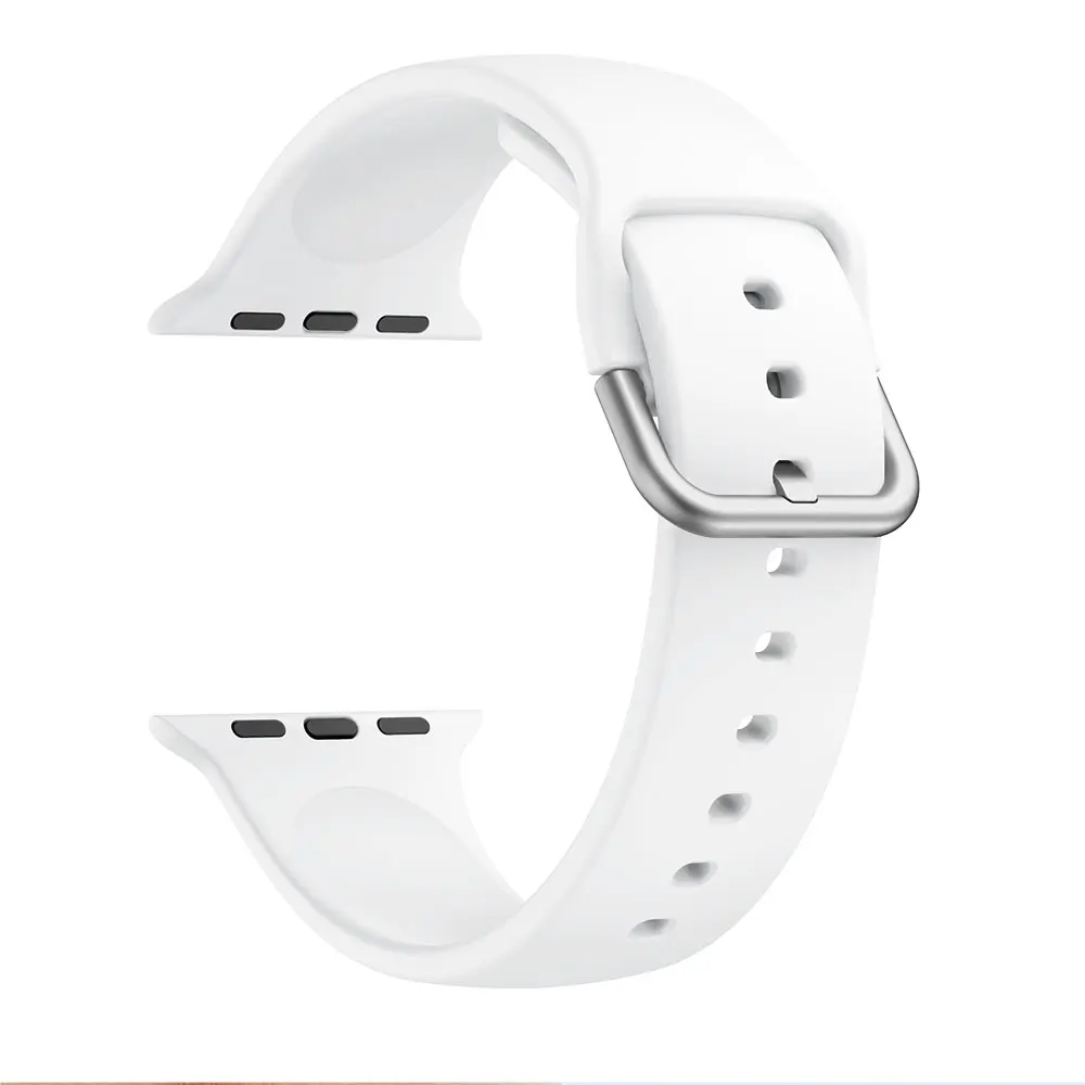 حزام سيليكون الرياضة باند لآبل ووتش 6 5 4 3 2 1 42 مللي متر 38 مللي متر المطاط Watchstrap سوار العصابات ل Iwatch 6 5 4 3 40 مللي متر 44 مللي متر