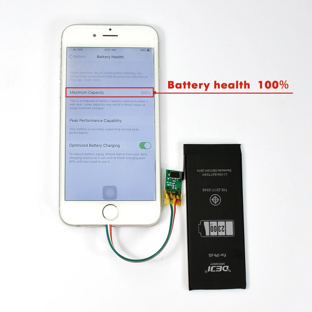 Deji Voor Iphone 5se Batterij X 6S 7 6 8 8Plus Xs/11/12 Oplaadbare Bateria Met Gereedschap echte Hoge Capaciteit Vervanging 0 Cyclus