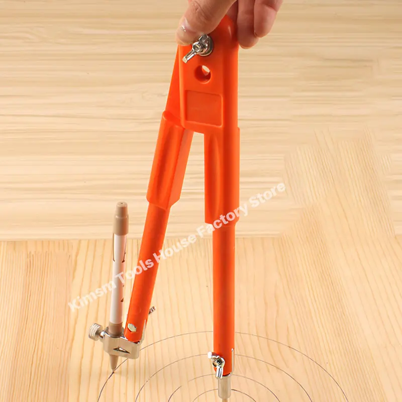 Compás de lápiz de precisión de carpintero para carpintería, divisores ajustables de gran diámetro, brújula de marcado y trazado, 45cm/75cm