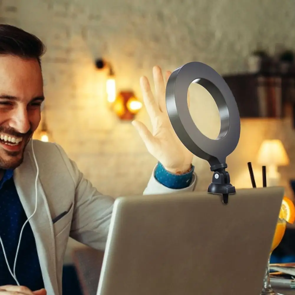 Selfie Ring Light Clip With Clip Mount Desk Makeup For IPad Laptop PC Webcam Light Clamp With Clip For TiktokYoutube Live Steam