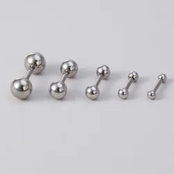 5Pcs 2.5/3/4/5/6mm Balls Cartilage Helix Ear Piercings Tragus Ball Studs Surgical Steel Barbell Earring Fashion Body Jewelry 16G