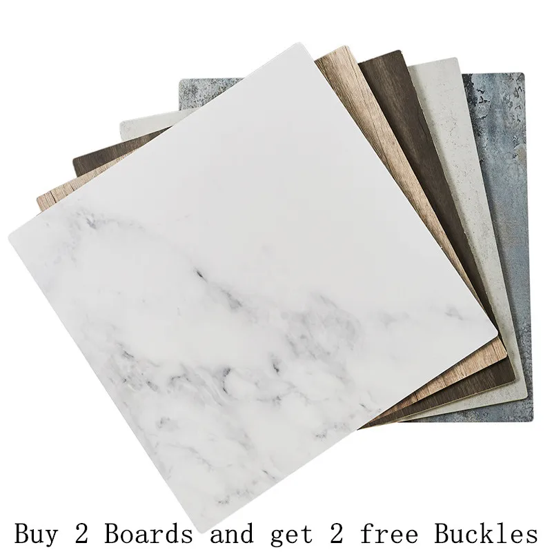 40CM Plastic Photo Background Studio Wood Marbling Grain PVC Backdrop Board Durable Waterproof Realistic for Product Photography