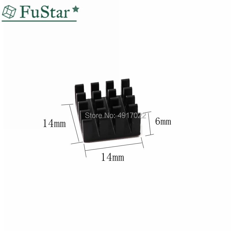 5pcs 14*14*6 Aluminum Cooling Heat sink 14 x 14 x 6MM Black Chipset RAM Heatsink Radiator routing cat dedicated chip 14*14*6mm