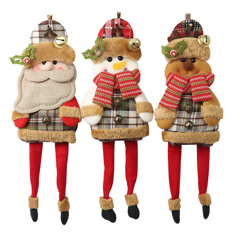 

New Year Gift christmas decorations Christmas Santa Claus Snowman Reindeer Toy for Xmas Tree Hanging Ornament Home Decoration