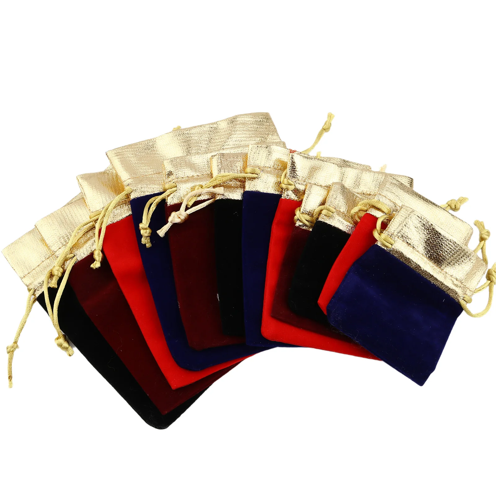 5PCs 9x7cm 12x9cm 16x12cm Velvet Drawstring Bags Storage Bracelets Jewelry Packaging Bags Candy Gifts Wedding Gold Bags Pouches