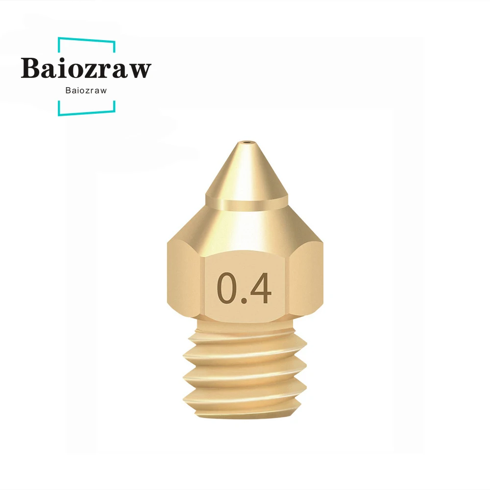 3D Printer Parts Brass Copper TTS Version Pointed Nozzle Mixed Sizes 0.2/0.3/0.4/0.5mm Extruder Print Head for CR-6 SE 1.75mm