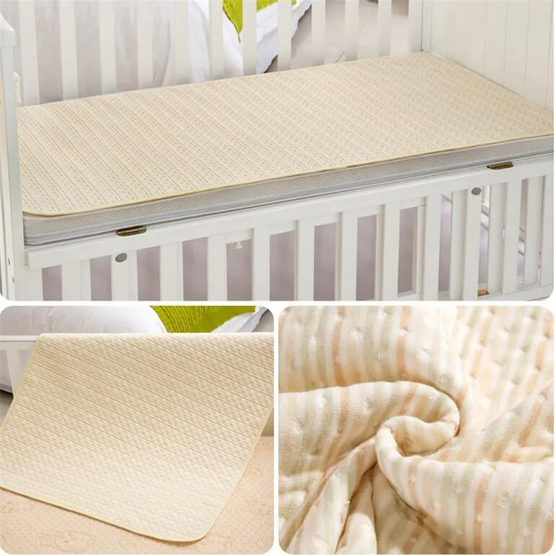 Drap de lit Double face en coton pour bébé, matelas de grande taille, imperméable, lavable et réutilisable