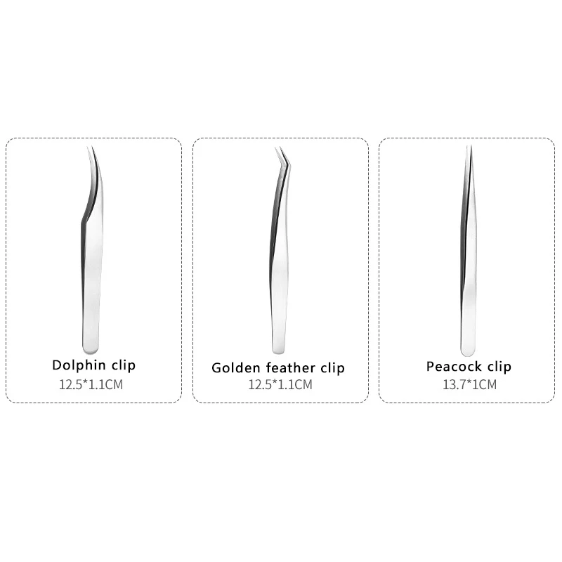 Eyelashes Tweezers Stainless Steel Superhard Tweezers High Precision Anti-static Tweezers For Eyelash Extensions Fake Lash Tool