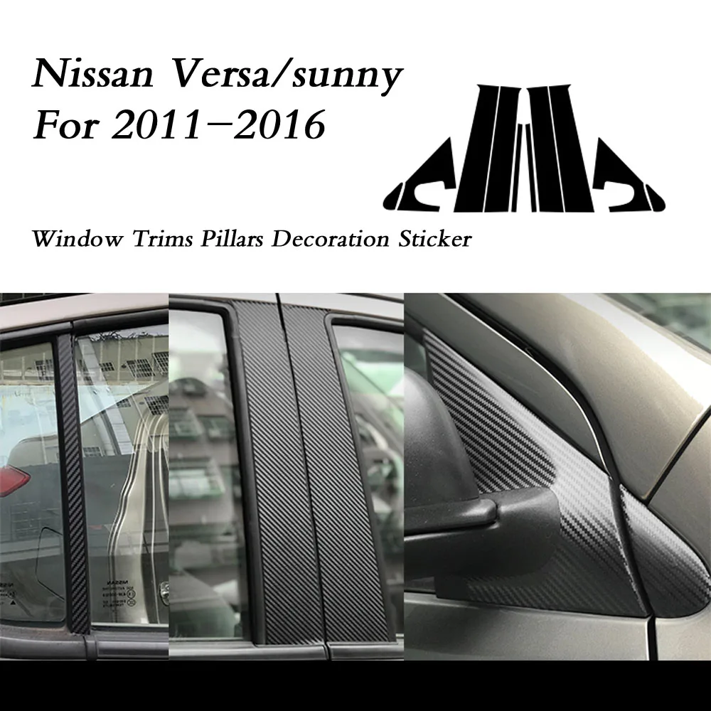 Car Accessories Neue 5D Carbon Fiber Stickers For  Nissan Versa Sunny 2011-2016 Interior Central Control Panel Decoratendle