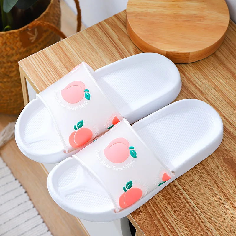 Summer Shoes Indoor Home Cute Fruit Slippers Slides Non-Slip Flip Flops Shoes Women\'s Sandals Beach Slippers Summer Footwear