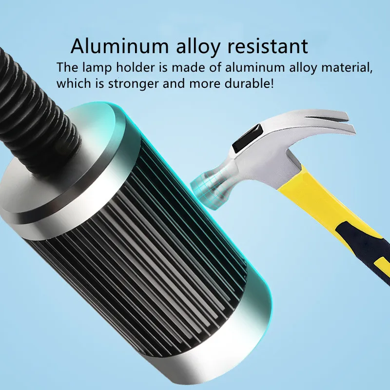 LED Machine Work Lamp 24V/220V 9W LED Adjustable Gooseneck 50/80cm/100cm/120cm For Industrial Machine CNC Milling Machine Light