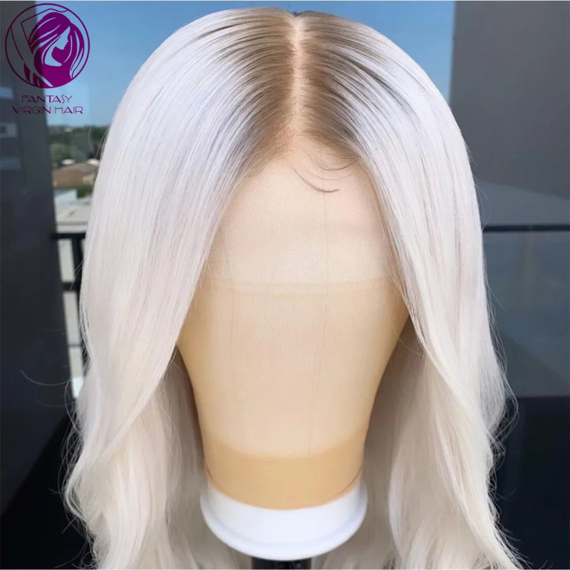 Peruca cheia do laço de cabelo humano para as mulheres osso em linha reta loira cinza destaques perucas completas longo 30 "pré arrancadas 180% cabelo remy brasileiro