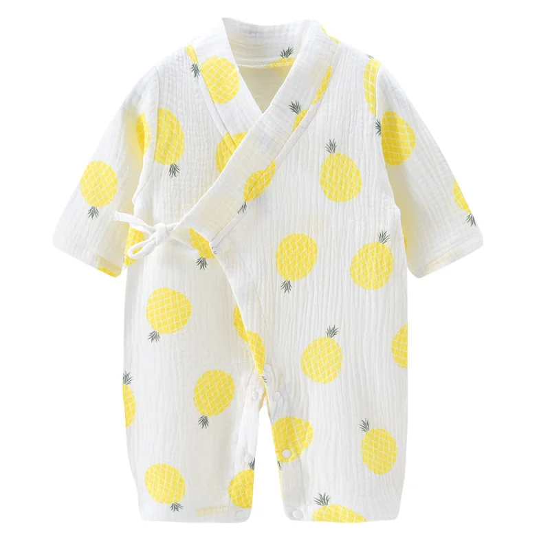 Baby Clothes Newborn Jumpsuit Girls Boys Muslin Cotton Long Sleeve Romper 0-24M