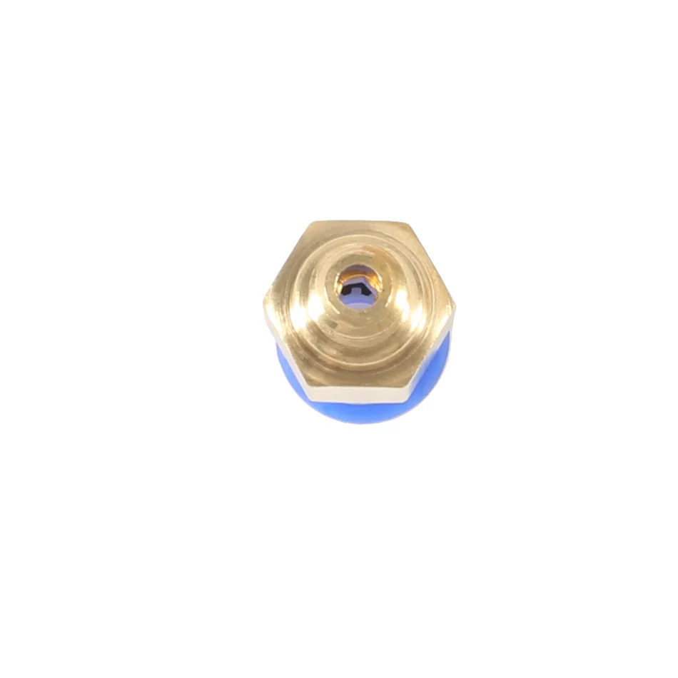 Conector de montaje recto neumático, pieza de latón para tubo MK8 OD de 4mm, PC4-M6, 10 Uds.