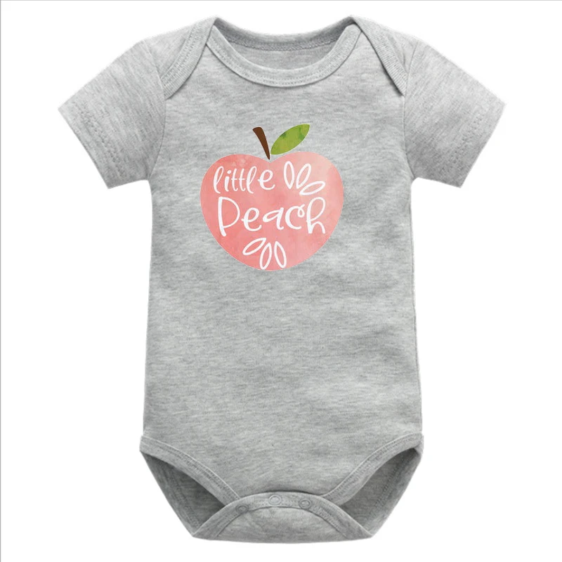 

Peach Baby Matching Family Outfits 2021 Cute Little Peach T-Shirts Print Cotton Fashion 2021 Kids Clothes Girls M