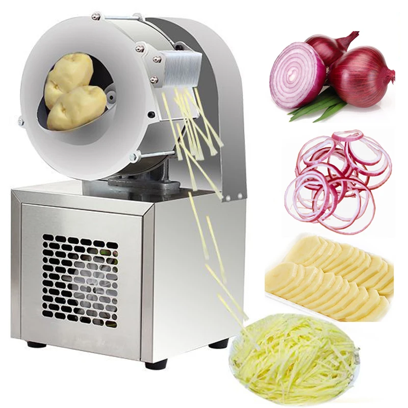 

110V Multi-function Electric Potato Shredder Multifunctional Automatic Vegetable Cutting Machine Commercial Carrot Ginger Slicer