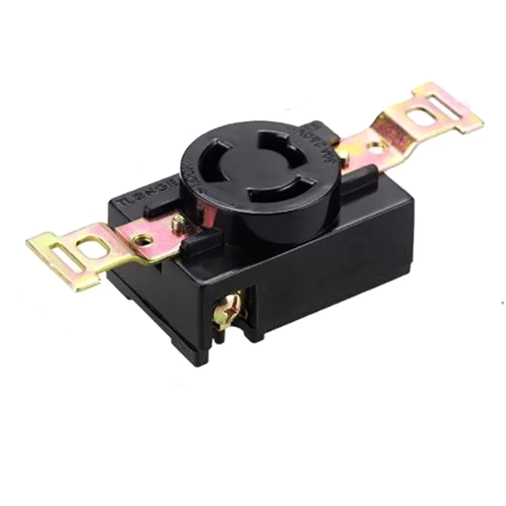 Black 30A American Female Male Wiring Locked Connector US industry Generator Control Panel Nema Power Plug Receptacle Socket