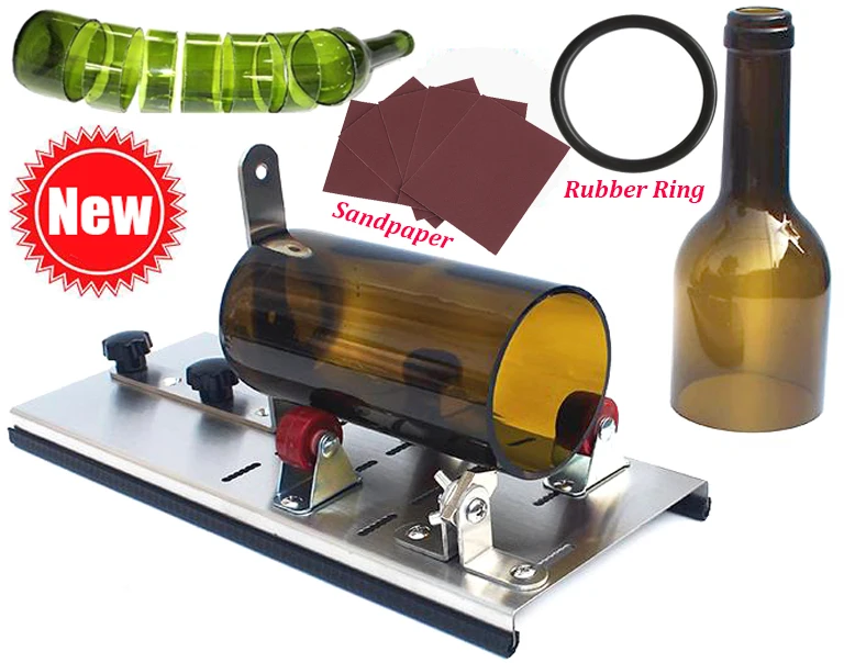 Cortador de botellas de vino de vidrio ajustable, cortadores de botellas de alta resistencia y dureza para máquina de corte, herramienta de reciclaje artesanal DIY