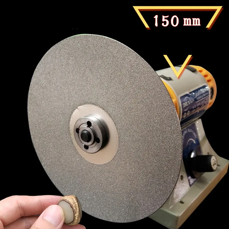 

High Quality 6" Inner hole 12.7mm Lapidary Grinding Polishing Wheel Disk Grit 500/1200/3000 Diamond Coated Flat Lap Tool