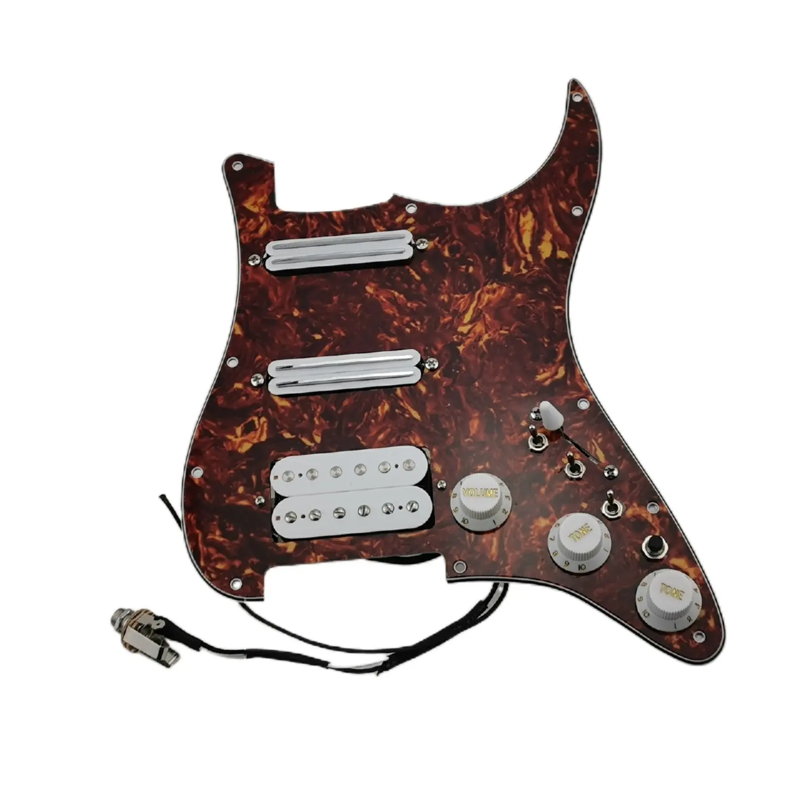 

Guitar Pickup Prewired Pickguard Alnico V Humbucker Pickup Single Cut Features Wiring Harness Guitar Set White Pickup