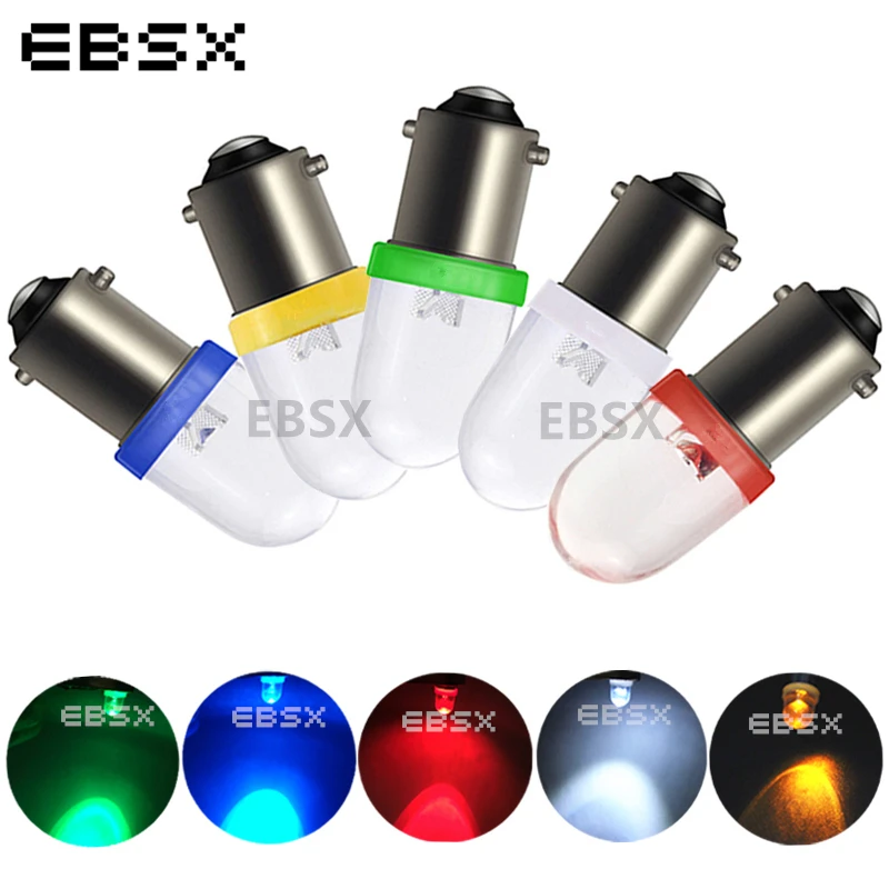 10PCS DC 6V 12V BA9S/E10 1 LED Bulbs T4W T11 Car Instrument Cluster Lights 1895 Gauge Dashboard Map Lamp Interior Light Bulbs
