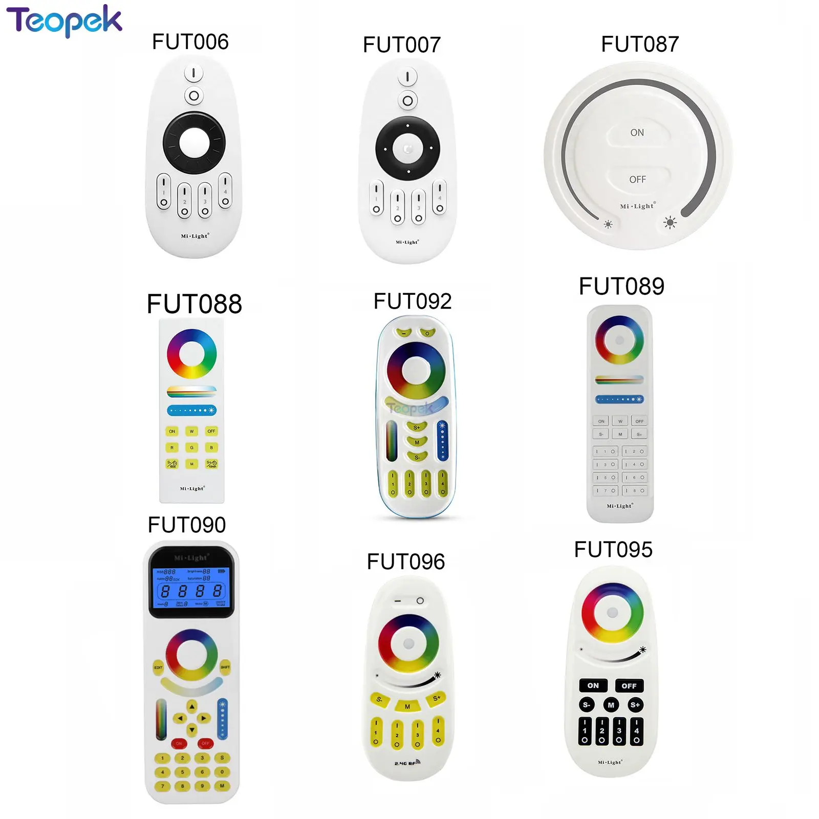 Miboxer-リモコン,ボタン,rfタッチ,ワイヤレス,led,fut006 fut007 fut089 fut096 fut092 fut088 fut095 fut087,2.4g