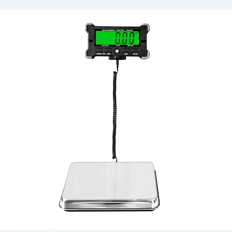 Imagem -02 - Balança Postal Eletrônica 120kg 10g 440lbs 0.05kg Display Lcd Portátil Expresso Armazém Transporte Escalas Backlight Aço Inoxidável
