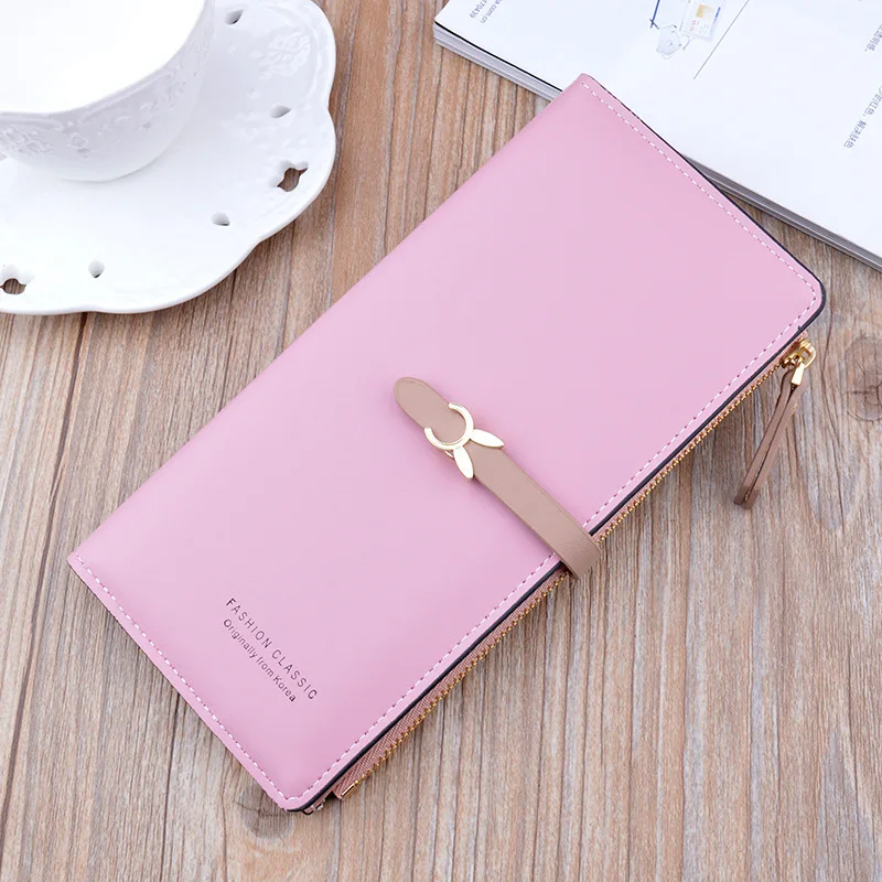 New Women Pu Leather Wallets Female Long Hasp Purses Large Capacity Money Bag Phone Pocket Multifunction Clutch Coin Card Holder