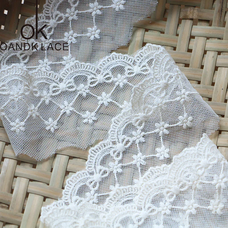 6.5CM 2YARD Lace ribbon for curtain table clothing lady hat decoration braid embroidery lace fabric trim diy sewing accessories