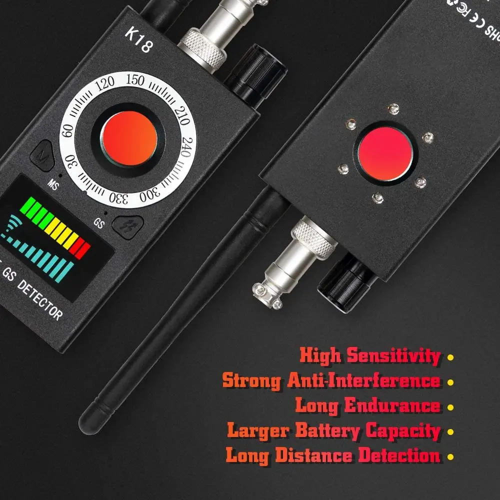 Detector multifunción RF antiespía, buscador de dispositivos de escucha GSM, señal WiFi, rastreador de lentes de señal GPS, escáner de Radio de