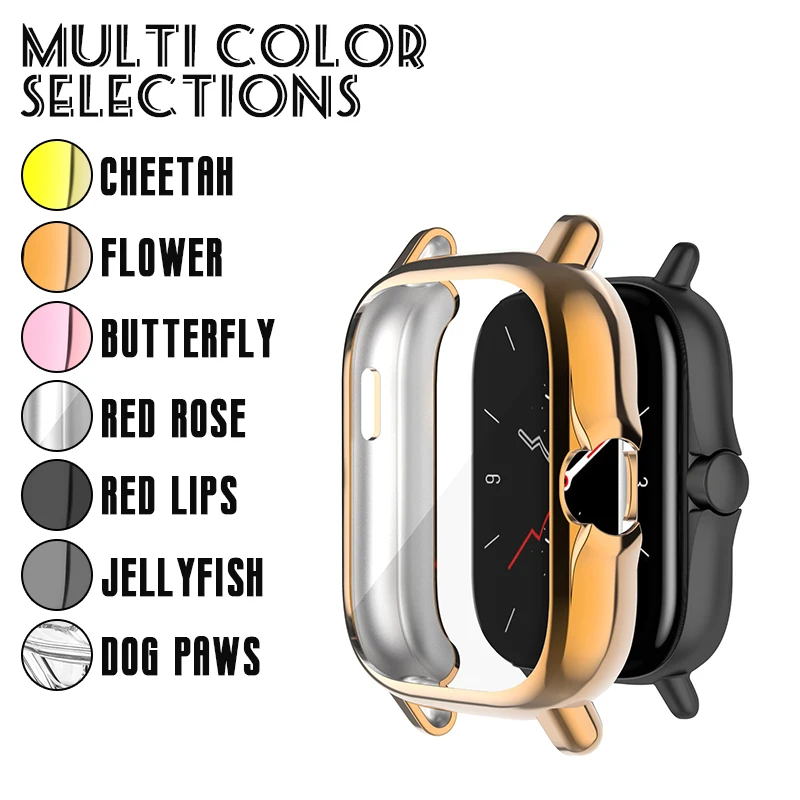 TPU Case For Huami Amazfit GTS 2/GTS 2E Full Coverage Shock-Proof Scratch Resistant Electroplated Casing Cover Shell Accessories