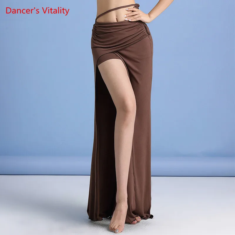 Belly Dance Skirt Modal Split Long Skirt Performance Clothes Female Adult Elegant Profession Competition Practice Clothing