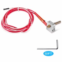 DIY Hotend Kit Nozzle MK8 Extruder Throat Heater 1.75mm/0.4mm Extruder Heater Block For Raprep i3 Anet A2 A8 3D Printer Parts