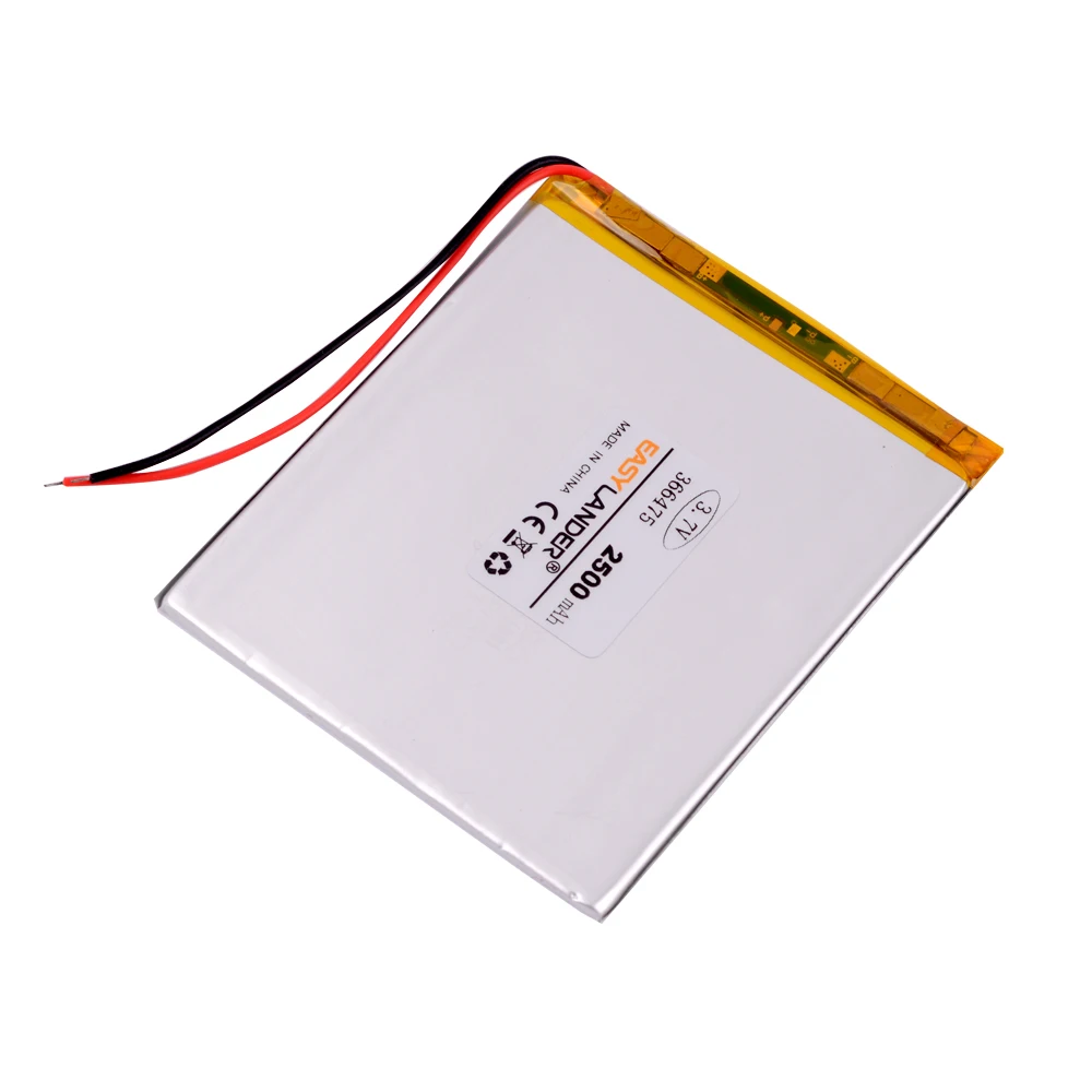 3.7V,2500mAh 366475 Polymer lithium ion/Pin Li-ion cho máy tính bảng, GPS Sách điện tử