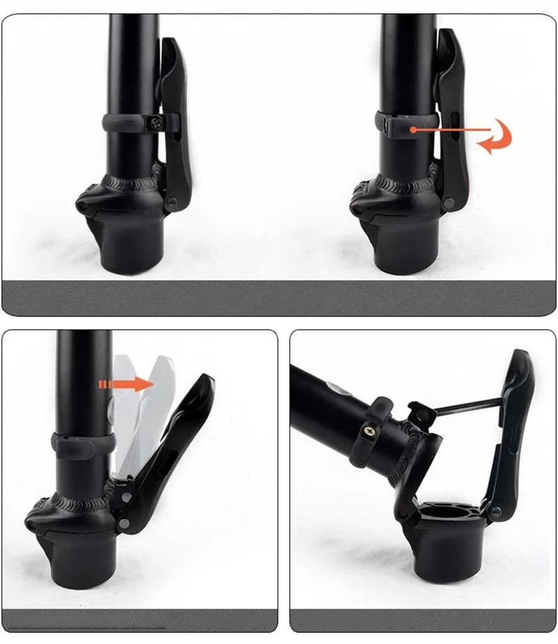 Folding Bike Stem, Threadless, Integrated, Folded, Quick-Release Alloy, Aluminum Fit, 25.4mm Handlebar Without Thread,
