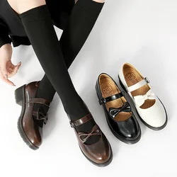 Japanese Jk Uniform Small Leather Shoes Female Summer Soft Sister College Style Shoes 2021 New Word Buckle Bow Flat Shoes