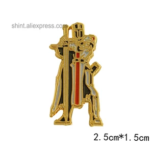 دبابيس طية صدر السترة الماسونية شعار ميسون فرسان الماسون فرسان الهيكل عبر الدرع التذكاري قبعة حرة إكسسوارات جنتلمان أعلى 12 مبيعات ماسونية متقاطعة - رقم 3