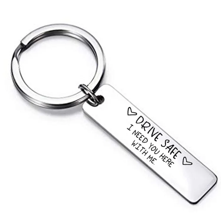 

Driving Safety Keychain Stainless Steel Keychain Gift Husband Gift Dad Brother Friend Gift, Driving Safety Keychain