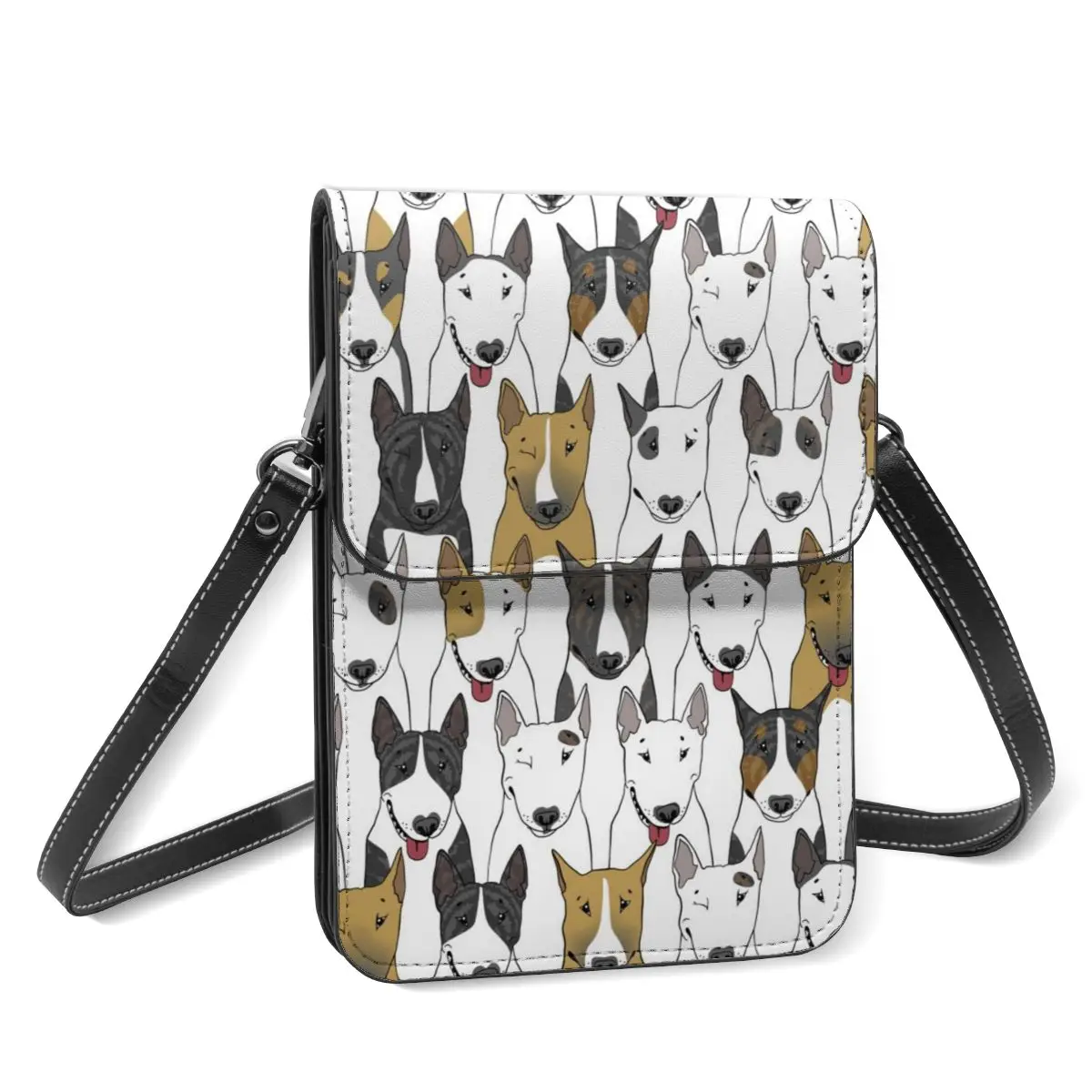 Women Messenger Bag Square Mini Bull Terrier Pattern Hasp Bag The Tide Female Handbag Shoulder Diagonal Cross Body Bag