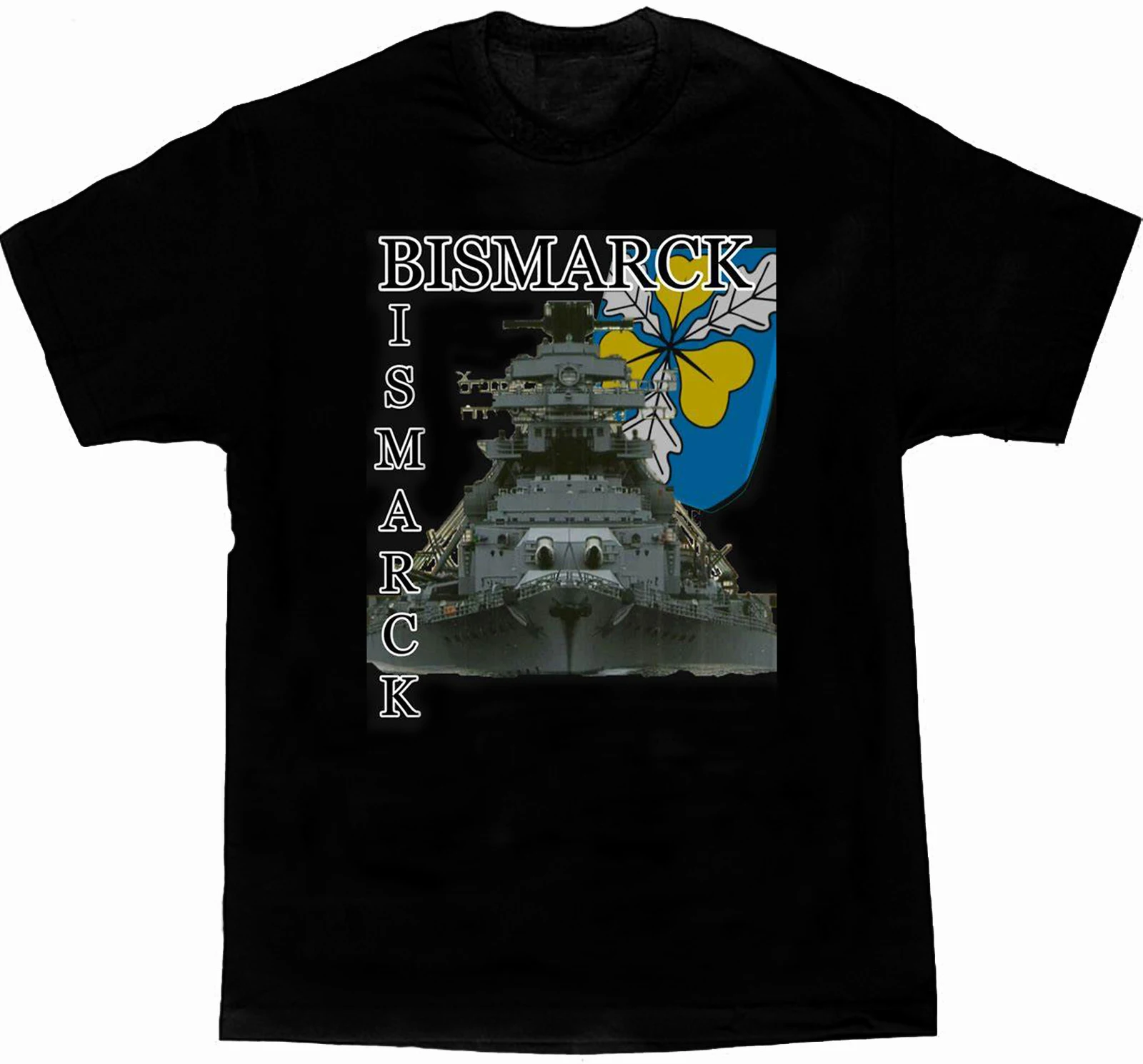 Cool Design Germany Battleship Bismarck Graphic Printed T-Shirt. Summer Cotton Short Sleeve O-Neck Mens Gift T Shirt New S-3XL