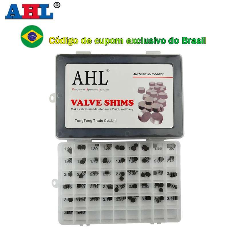 141 peças de motocicleta kit de calço de válvula ajustável 7.48mm para honda suzuki yamaha kawasaki 7.48mm válvulas calços 1.2mm ~ 3.5mm