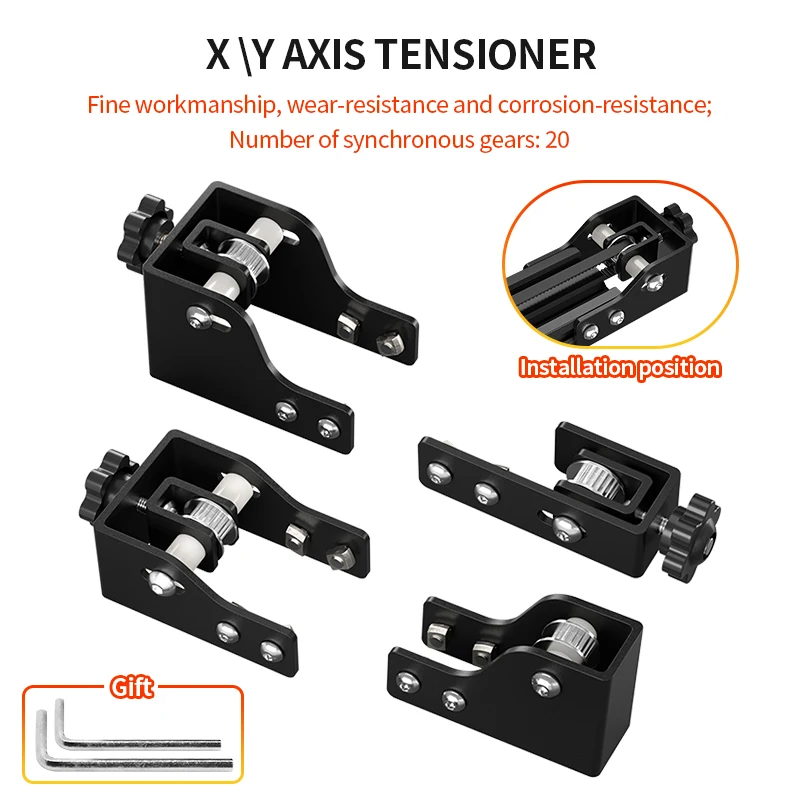 2020 X asse v-slot profilo 2040 Y asse sincrono allungamento della cinghia raddrizzare tenditore per Ender 3 CR-10 parti della stampante 3D fai da te