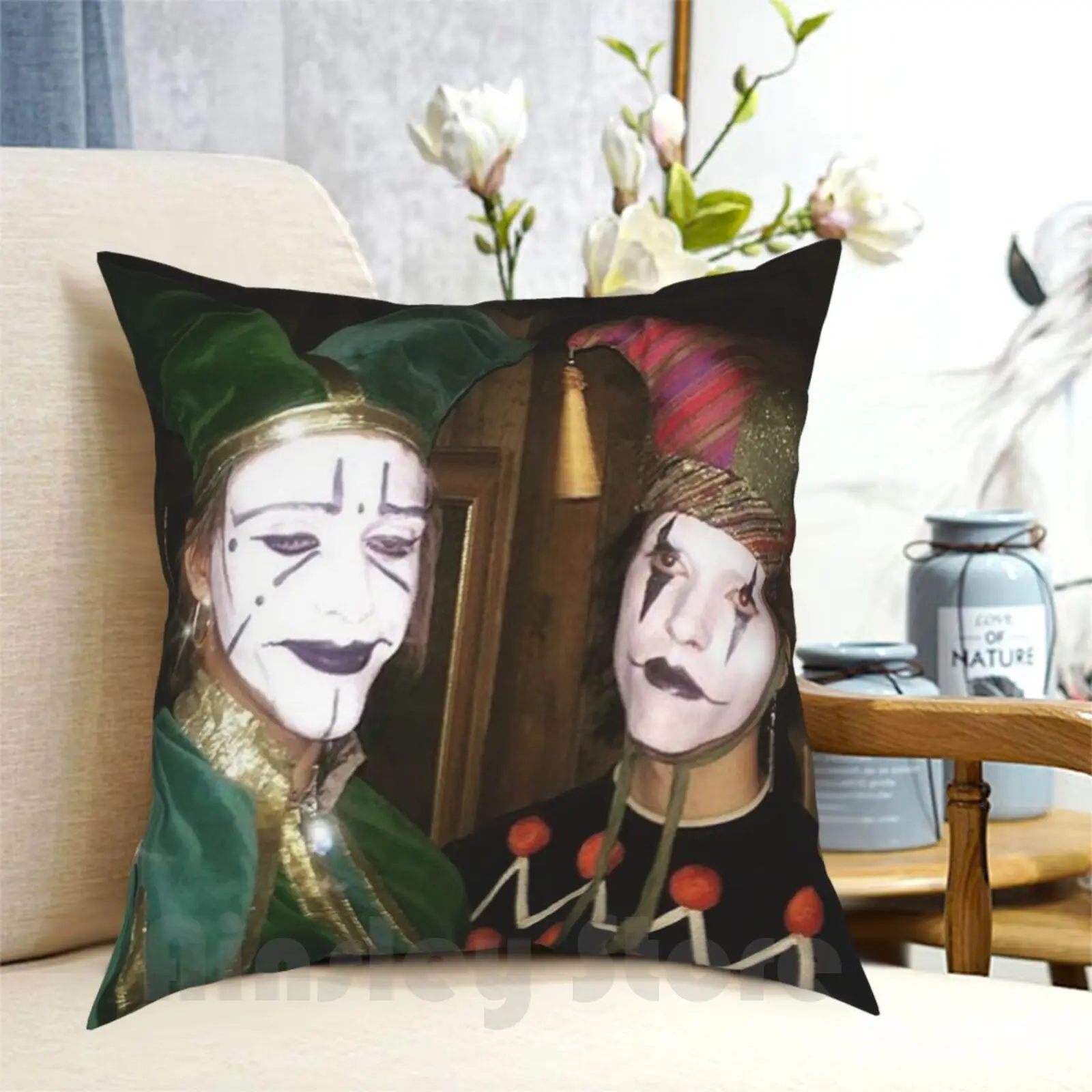 The Garden Pillow Case Printed Home Soft Throw Pillow Thegarden Band Puzzleband Puzzle The Garden Band Indie Clown